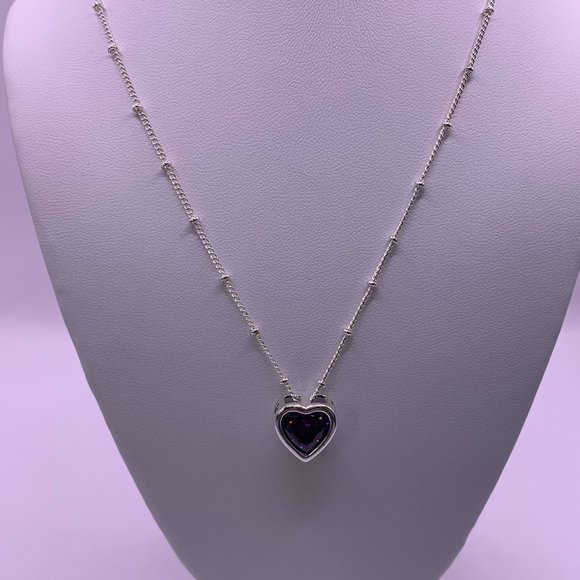 Swarovski Jewelry - Purple Heart Swarovski Elements Pendant Necklace
